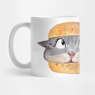 Cute cat burger Mug